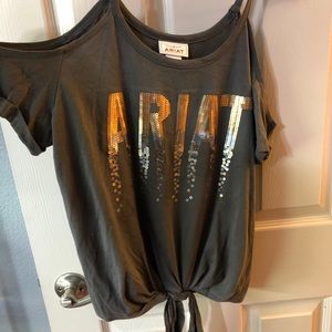 Ariat cold shoulder tank